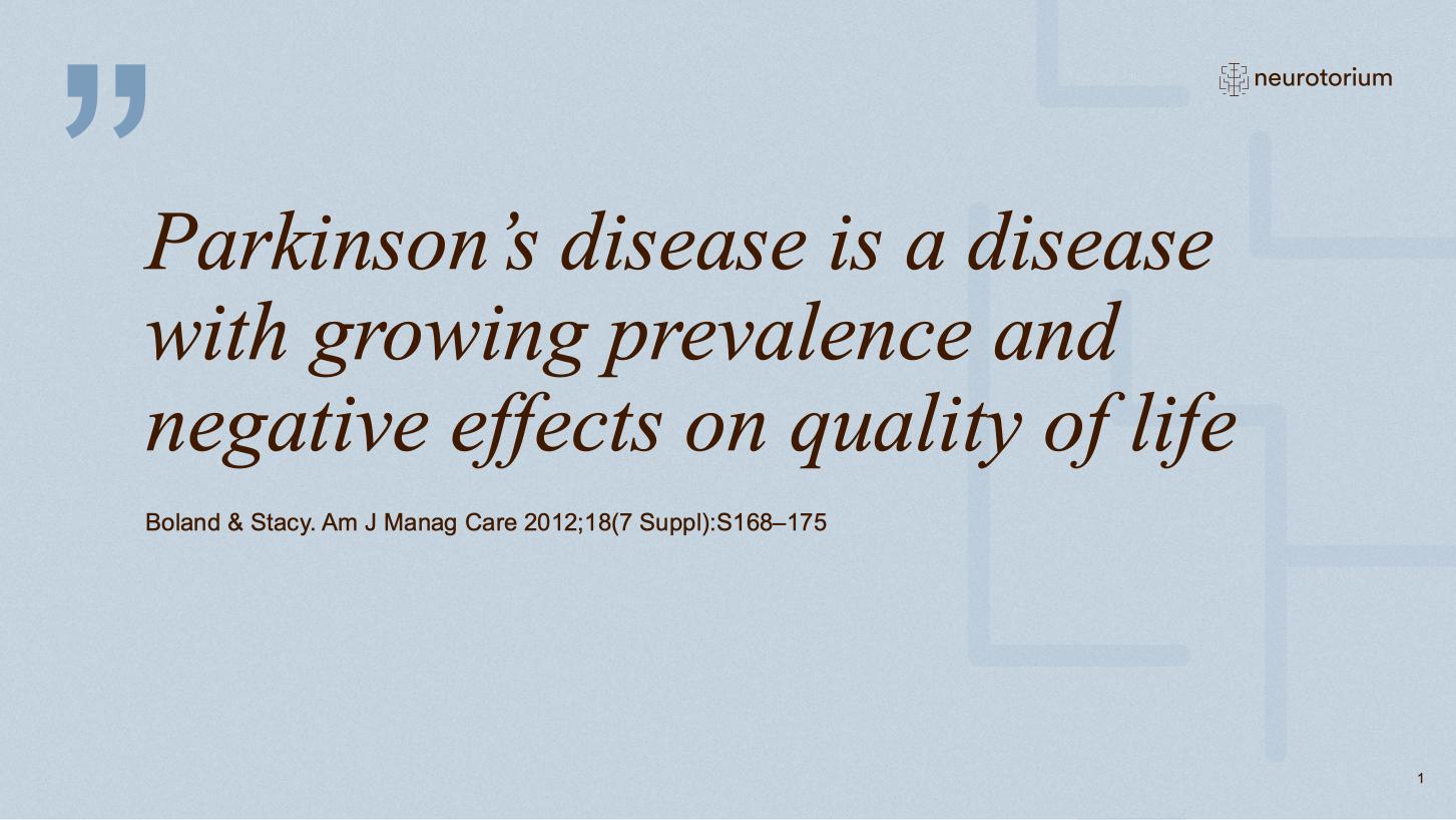 Parkinsons Disease – Epidemiology and Burden – slide 21